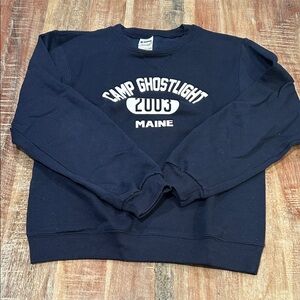 Soffe Camp Ghostlight 2003 Navy Crewneck Fleece Sweatshirt with White Text